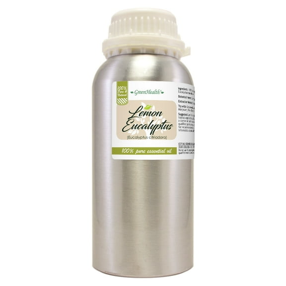 GreenHealth 100% Pure Lemon Eucalyptus Essential Oil 16 fl oz Aluminum Bottle w/ Plug Cap