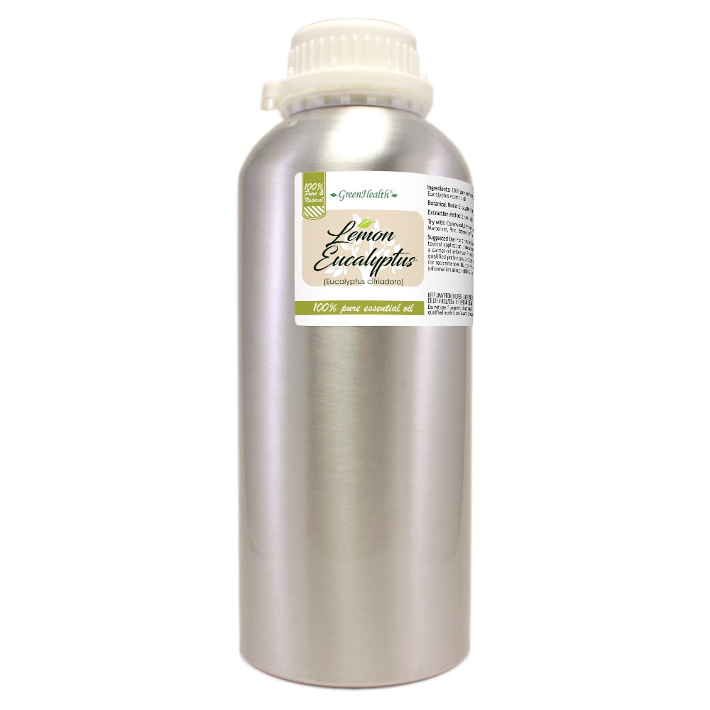 GreenHealth 100% Pure Lemon Eucalyptus Essential Oil 32 fl oz Aluminum Bottle with Plug Cap