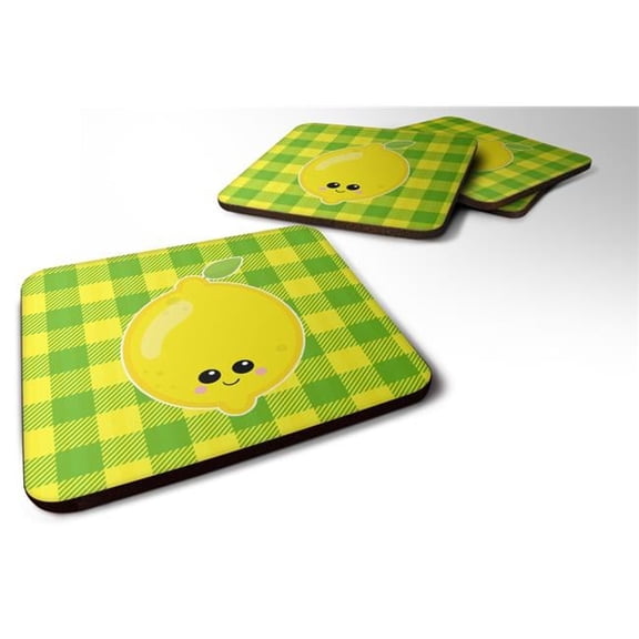 Lemon Face Foam Coasters - Set of 4