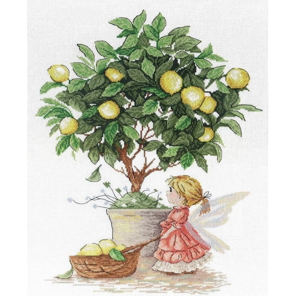 Lemon Fairy SNV-547 Counted Cross-Stitch Kit Lemon Bonsai