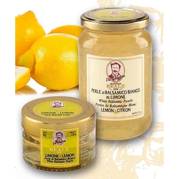Acetaia Reale Lemon-Infused White Balsamic Pearls, 50g