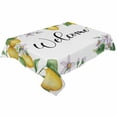 thumbnail image 1 of Lemon Flora Rectangle Tablecloths 60x104,Summer Botanical Plant Yellow White Table Cloth Table Cover Indoor/Outdoor Tabletop Decor for Wedding Holiday Party Dinner Baby Shower, 1 of 7
