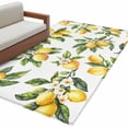 thumbnail image 1 of Lemon Flower Area&nbsp;Rug 3x5ft Watercolor Summer Leaf Non-Slip&nbsp;Washable Square&nbsp;Rugs Soft Felt Indoor Floor Mat for Bedroom Kitchen Living Room Bathroom, 1 of 9