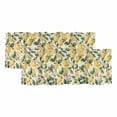 thumbnail image 1 of Lemon Flower Curtain Valances for Windows, Kitchen Valance Window Treatments Panel 2 Pack, Green Leaf Fruit Botanical Plant Yellow Rod Pocket Short Curtains for Bathroom Bedroom 60 x 18 Inch, 1 of 8