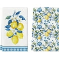 thumbnail image 1 of Lemon Flowers Floral Summer Kitchen Towels Dish Towels, 18x26 Inch Seasonal Decoration Hand Towels Set of 2, 1 of 6