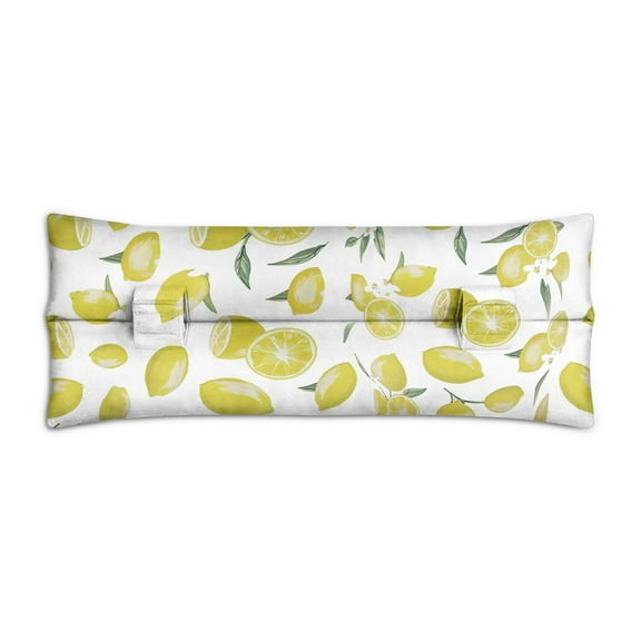 Lemon & Flowers Seatbelt Cushion Botanical Citrus Aesthetic, Soft Recovery Support for Abdominal Surgeries
