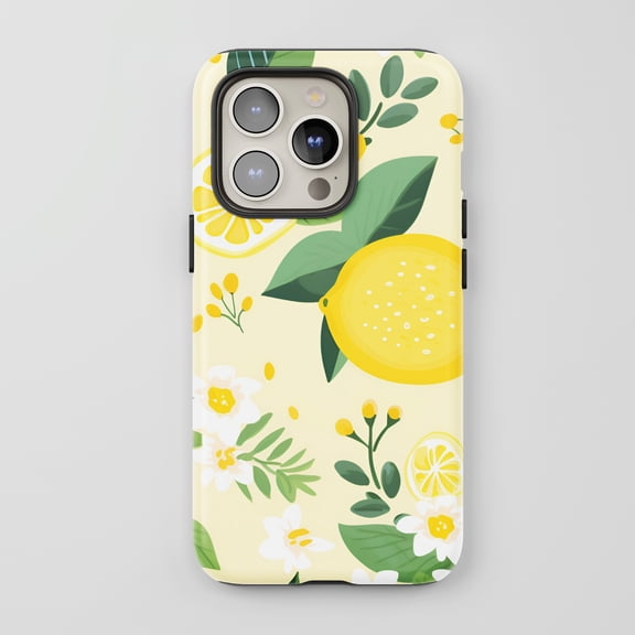 Lemon For All iPhone Series Protective Phone Case Botanical Yellow
