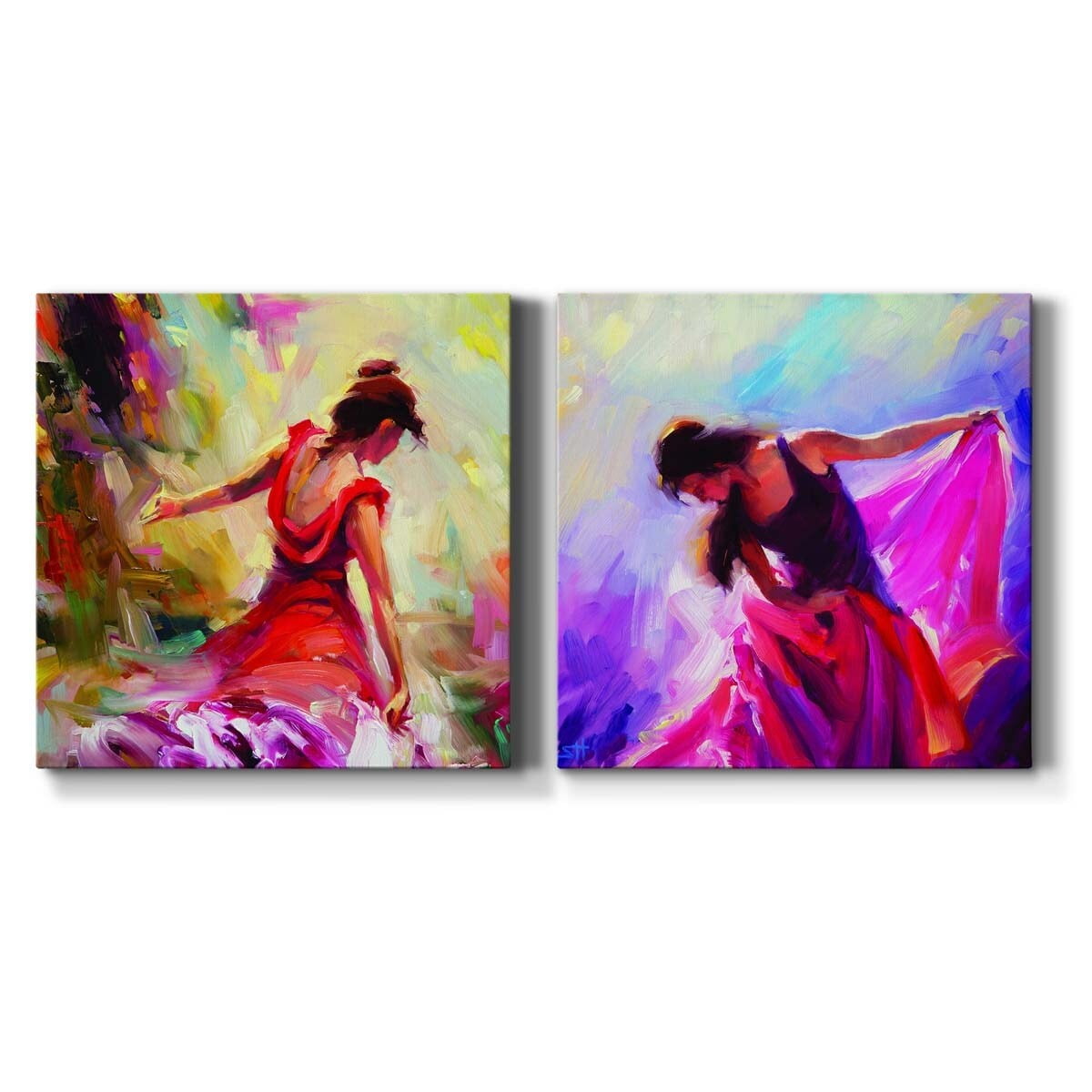 Lemon Fresh I - Premium Gallery Wrapped Canvas - Ready to Hang Set of 2 - 24 x 24 Each