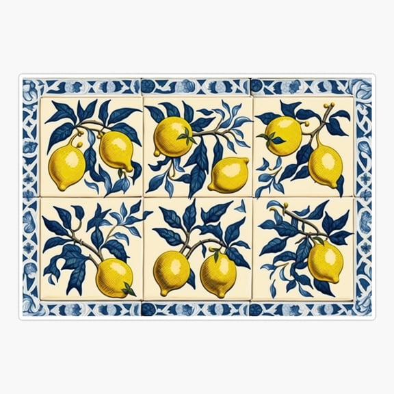 Lemon Fresh Kitchen Decor Art Simple Style Vinyl Sticker