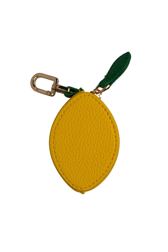 Lemon Fruit Bag Charm, Mini Coin Purse Keychain, Cute Leather Coin Pouch Change Purse for Backpack Decoration, Coin Lemon Wallet Gift for Girl Women