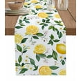 thumbnail image 1 of Lemon Fruit Burlap Cotton Table Runner 13x90 Inches Long, Spring Pastoral Flowers Petal Country Farmhouse Table Runners, Outdoor Dining Tablecloths Decor for Baby Shower/Party/Wedding, 1 of 6
