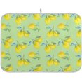 thumbnail image 1 of Lemon Fruit Green Dish Drying Mat Fun Print Quick Dry Large Pad Dish Mat for Kitchen Dishes Counter Mat 18x24 Inch, 1 of 6