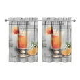 thumbnail image 1 of Lemon Fruit Kitchen Window Curtains Farmhouse Country Summer Short Tier Curtain for Washable Kitchen Cafe Decor Rod Pocket Window Drapes 2 Panels 27.5x36 Inch, 1 of 5
