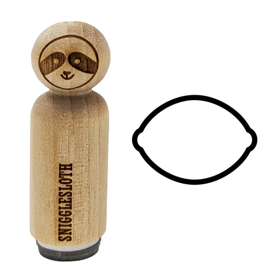 Lemon Fruit Outline Rubber Stamp for Scrapbooking Crafting Stamping - Small 3/4 Inch