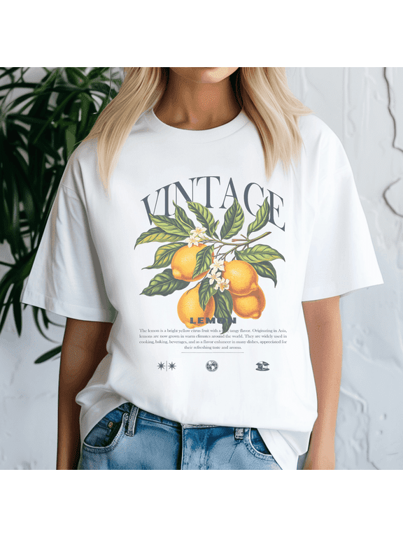 Lemon Fruit Vintage Shirt,Summer Beach Tee,Summer Vibes,Summer Girl,Hello Summer,Summer Vacation Tshirt