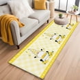 thumbnail image 1 of Lemon Gnomes 2'x6' Runner Rug, Summer Botanical Fruit Leaf Yellow Lattices Washable Non-Slip Area Rugs for Hallway Kitchen Floor Bedroom Entryway, StainResistant Laundry Carpet Decoration Indoor Mat, 1 of 9