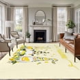 thumbnail image 1 of Lemon Gnomes 5'x8' Area Rug for Living Room, Yellow Summer Botanical Fruit Leaves Washable Non-Slip Rugs for Bedroom Nursery Dining Room, StainResistant Low-Pile Kitchen Carpet Large Entryway Rugs, 1 of 9