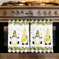 thumbnail image 1 of Lemon Gnomes Kitchen Towels Set of 3, Farmhouse Botanical Fruits Black Plaid Absorbent Dish Towels for Kitchen, Microfiber Hand Towel, Quick Drying Tea Towel for Cleaning Decorative Dishcloths, 1 of 7