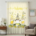 thumbnail image 1 of Lemon Gnomes Sheer Curtains 108 Inches Extra Long, Yellow Summer Botanical Fruit Leaves Light Filering Curtains, Privacy Drapes Simi Floor to Veiling Curtain for Living Room Bedroom Window Treatment, 1 of 9
