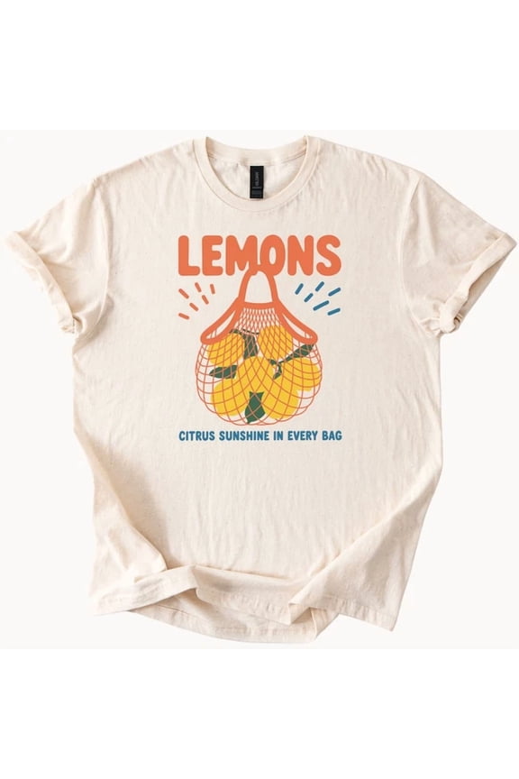 Lemon Graphic Tee Citrus T Shirt Fruit Size S-5Xl Heygategoo Tee