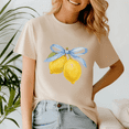 thumbnail image 1 of Lemon Graphic Tees For Women Girls Fruit Coquette Bow Shirt,Summer Beach Tee,Summer Vibes,Summer Girl,Hello Summer,Summer Vacation Tshirt, 1 of 5