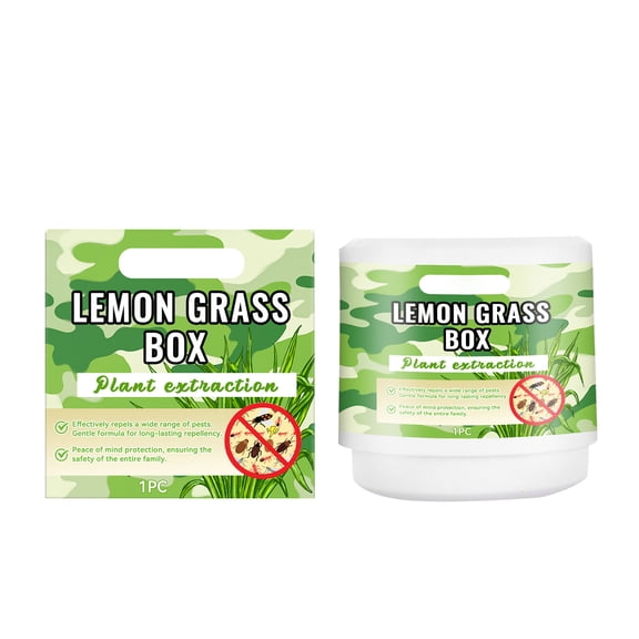 Lemon Grass Box Plant Extraction Natural Pest Repellent for Indoor and Outdoor Use Long Lasting Protection Safe for Family and Pets Easy to Use