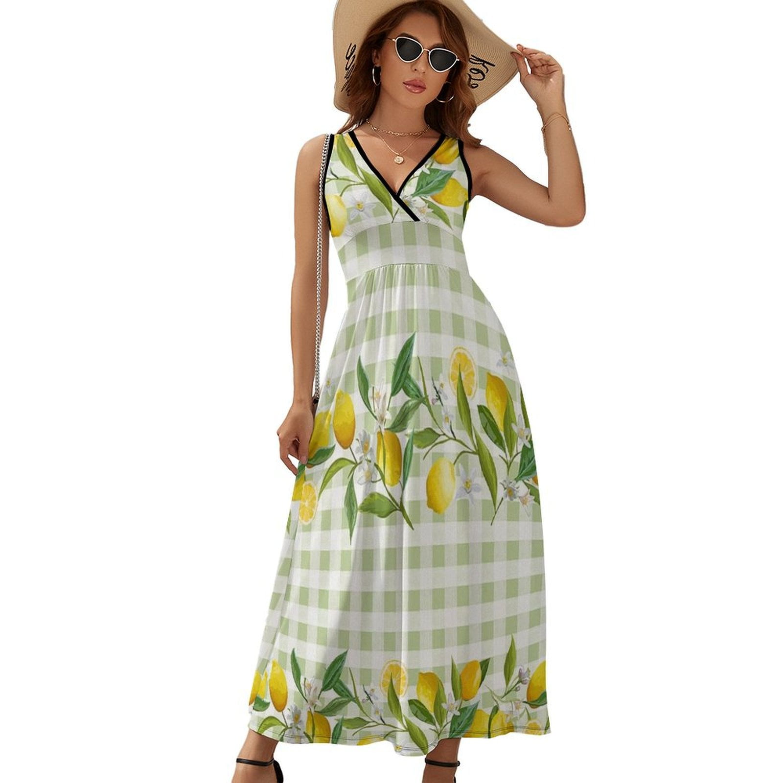 for love and lemons green plaid dress For Love & Lemons Maureen Midi Dress