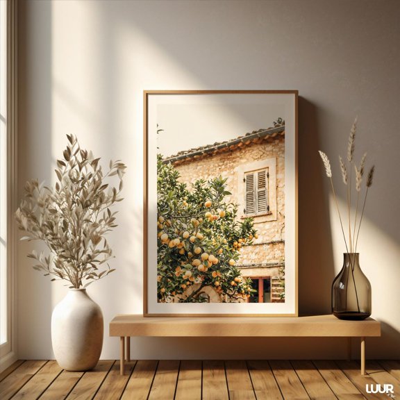 Lemon Grove Serenade Green Landscape Boho Wall Art, Unframed Paper Print Size 8x12