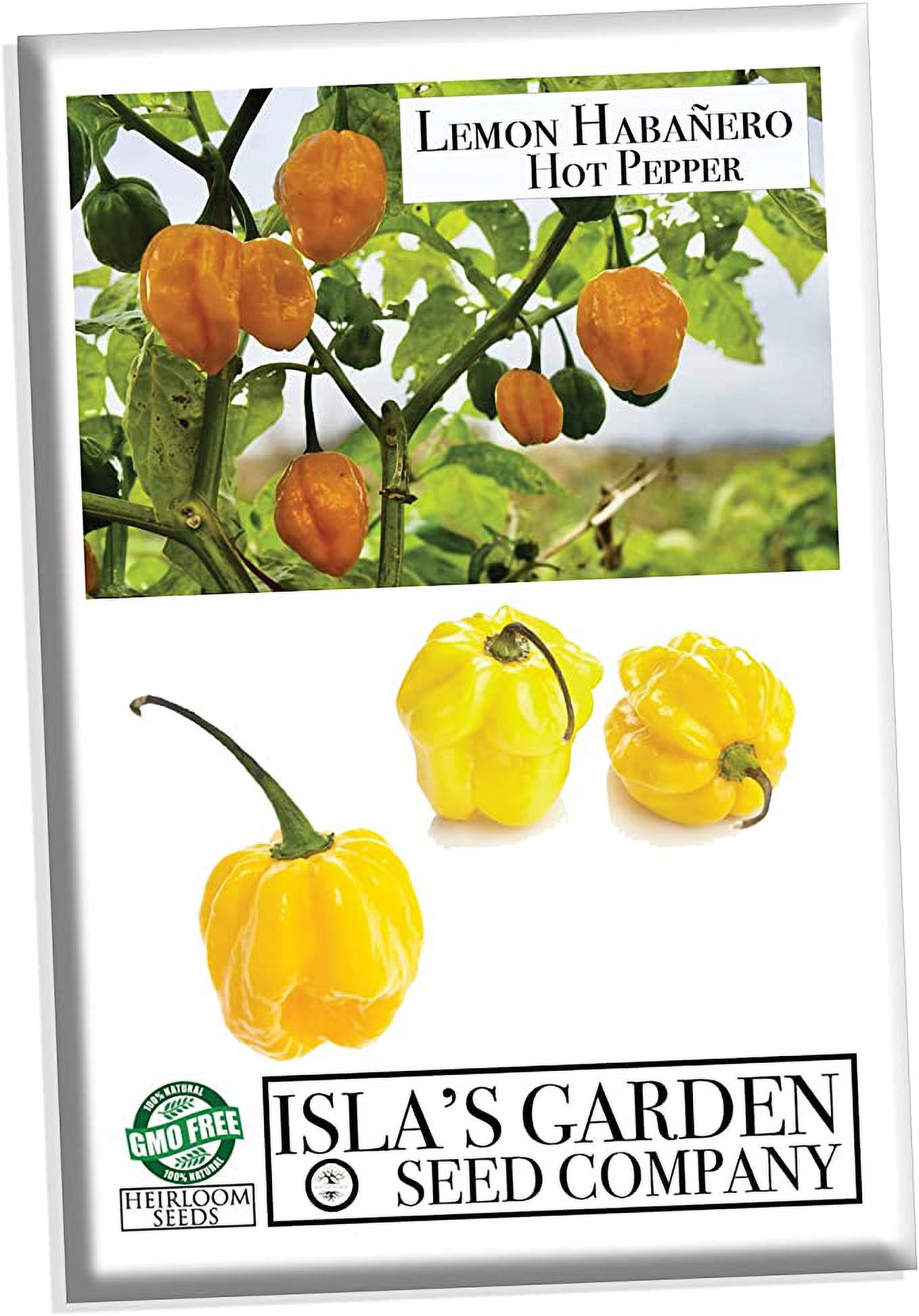 Lemon Habañero Hot Pepper Seeds for Planting, 25+ Heirloom Seeds Per