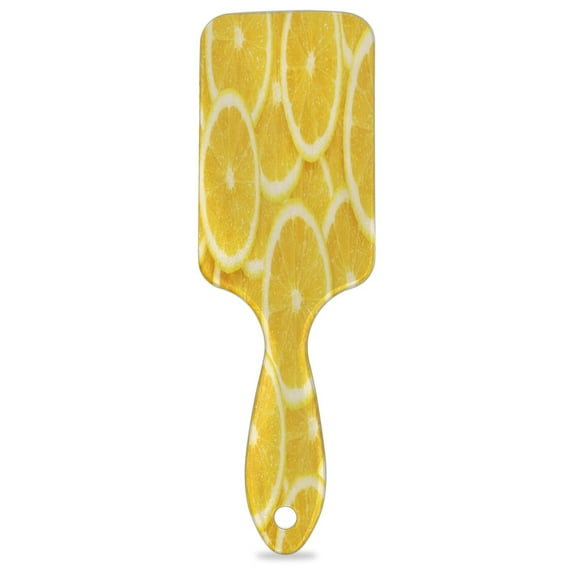 Lemon Hair Brush Detangler Brush with Nylon Bristle for Thick Curly Thin Long Short Wet or Dry Hair Adds Shine and Makes Hair Health Paddle Hairbrush for Women Men
