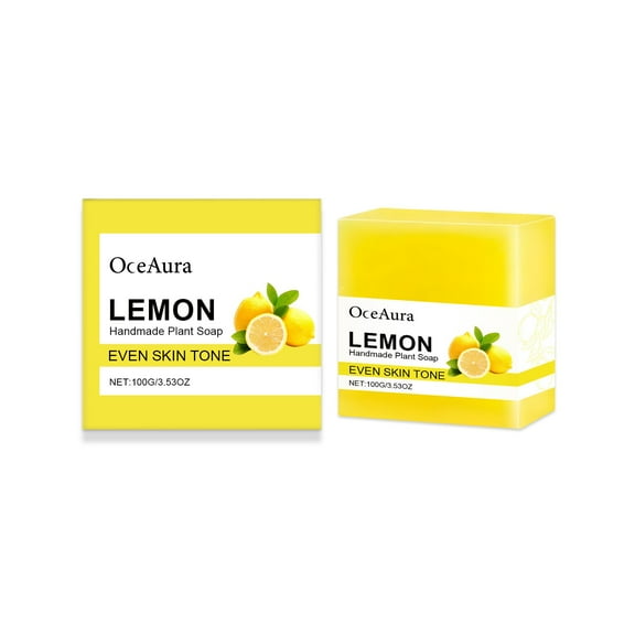 Lemon Handmade Soap Bar For Oil Removal & Refreshing Shower 100G Plastic Box