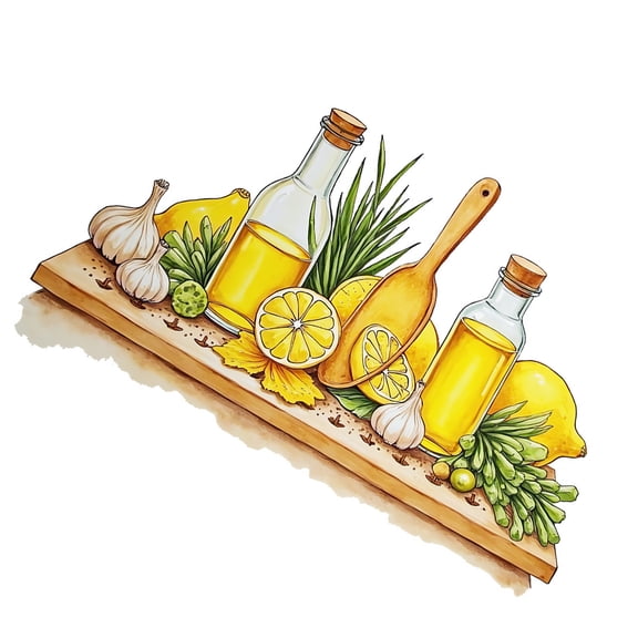 Lemon Honeys Decorative PVC Sticker Kitchenware Shelf Pattern Reusable Wall Decal Decoration For Smooth Surfaces Craft