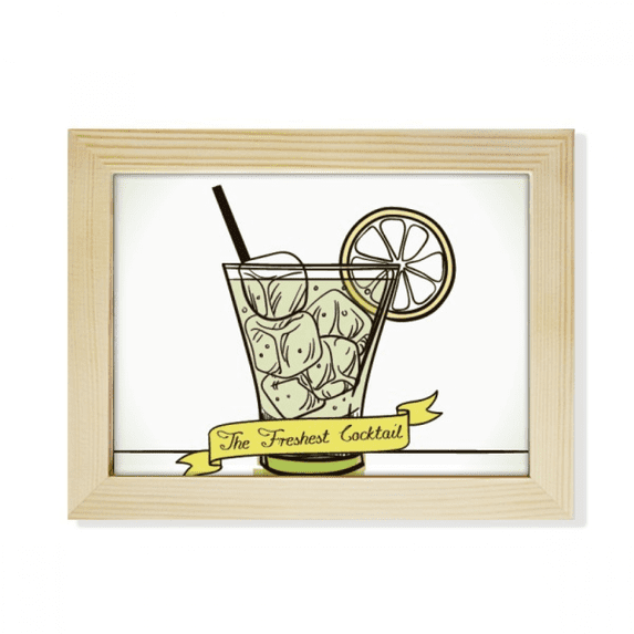 Lemon Ice Juice Tubularis Ice Desktop Photo Frame Picture Art Decoration Painting 6x8 inch