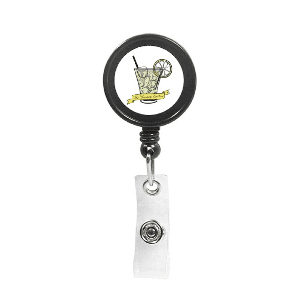 Lemon Ice Juice Tubularis Ice  Retractable Keychain Badge Holder ID Badge