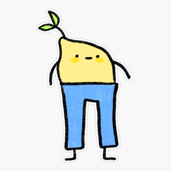 Lemon In Jeans Er, Phone Decal Water Bottle Stickers Car Decals, Funny Birthday Gift