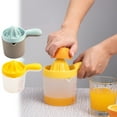 thumbnail image 1 of Lemon Juicer Manual Press - Hygienic Pulp Separator Cup, Easy-Grip Handle, Portable Kitchen Tool for Citrus Fruits, Dishwasher Safe Plastic, 1 of 6