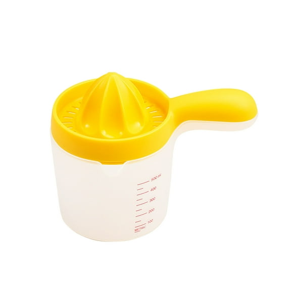 Lemon Juicer Manual With Pulp Separator Cup and Measurement Scale for Citrus Fruits, Portable Hand Press for Lemon Lime Orange Juice