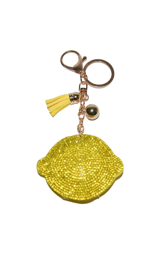 Lemon Keychains for Women Girl Backpack Charm Purse Charm Fruit Key Fob Keyrings