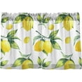 thumbnail image 1 of Lemon Kitchen Curtains 2 Panels UV Protected Tier Curtains, Half Window Curtains Kitchen Tiers for Guest Room Bathroom Sink Laundry Room Basement,24 x 27 Inch, 1 of 7