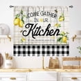 thumbnail image 1 of Lemon Kitchen Curtains,Farmhouse Vintage Summer Tropical Fruit Rod Pocket Blackout Window Treatment for Cafe Living Room Bedroom,55X39 Inch, 1 of 4