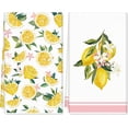 thumbnail image 1 of Lemon Kitchen Dish Towel 18 x 26 Inch Spring Summer Yellow Lemon Floral Dishcloth Decorative Hand Drying Tea Towel for Cooking Baking Cleaning, 2Pcs, 1 of 6