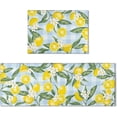 thumbnail image 1 of Lemon Kitchen Mat Rug Set of 2- Lemon Kitchen Rugs with Runner, Lemon Kitchen Decor Accessories Things, Buffalo Plaid Kitchen Rug Mat- Yellow Blue Rugs for Home Kitchen Large- 17x24 and 17x48 Inch, 1 of 5