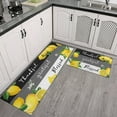 thumbnail image 1 of Lemon Kitchen Mat Set of 2,Spring Summer Lemon Colorful Kitchen Rugs and Mats Non Skid Washable,Farmhouse Kitchen Runner Rugs with Rubber Backing (17"x48"+17"x30"), 1 of 6