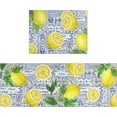 thumbnail image 1 of Lemon Kitchen Mat Set of 2 Piece Non Slip Rubber Backing Washable Kitchen Rugs and Mats for Floor Kitchen Rug Runner Lemon Decor Blue, 1 of 5