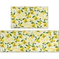 thumbnail image 1 of Lemon Kitchen Mats for Floor Kitchen Rugs Sets of 2 Non Slip Washable Brown Coffee Kitchen Rugs Anti Fatigue 47x17 Inch and 29x17, 1 of 6