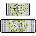 thumbnail image 1 of Lemon Kitchen Rug 2 Pieces Set, Washable Non-Slip Kitchen Sink Farmhouse Decor Carpet, Home Water Absorb Microfiber Cushioned Kitchen Floor Standing Mats 17"x47"+17"x30", 1 of 6