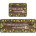 thumbnail image 1 of Lemon Kitchen Rug Decor Set of 2, Washable Microfiber Running Rugs Lemon Decoration Mats 17"x 47" + 17"x 30", 1 of 7