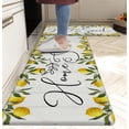 thumbnail image 1 of Lemon Kitchen Rugs Anti Fatigue Kitchen Mats for Floor Yellow Non Skid Washable Kitchen Mats Set of 2 Cushioned Comfort Standing Mats for Laundry Office Sink,17.3 x28 + 17.3 x 47 inch, PVC, 1 of 6