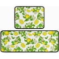 thumbnail image 1 of Lemon Kitchen Rugs Decor 2 Pieces Set Lemon Kitchen Mat Washable Runner Rug 17" x 47" + 17" x 23", 1 of 5