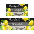 thumbnail image 1 of Lemon Kitchen Rugs and Mats Set of 2 Piece Kitchen Decor Decoration Farmhouse Style Non Skid Slip and Washable Anti Fatigue Runner Rugs for Floor Cushioned Rugs for Standing 17x47 17x30, 1 of 5